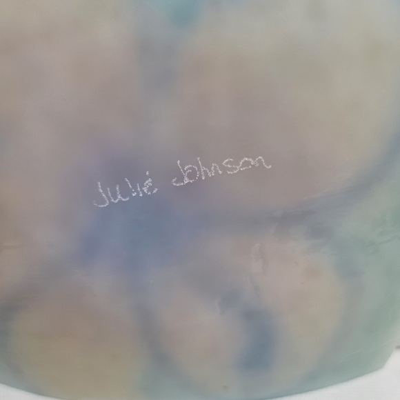 Julie Johnson Fused Glass Plate.  (876) - Picture 8 of 8